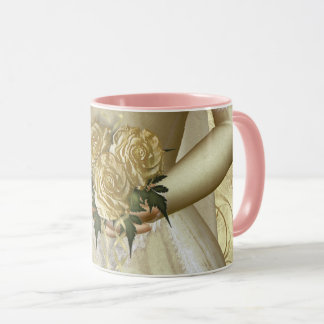 Mug La jeune mariée "sien" mariage (en ivoire)
