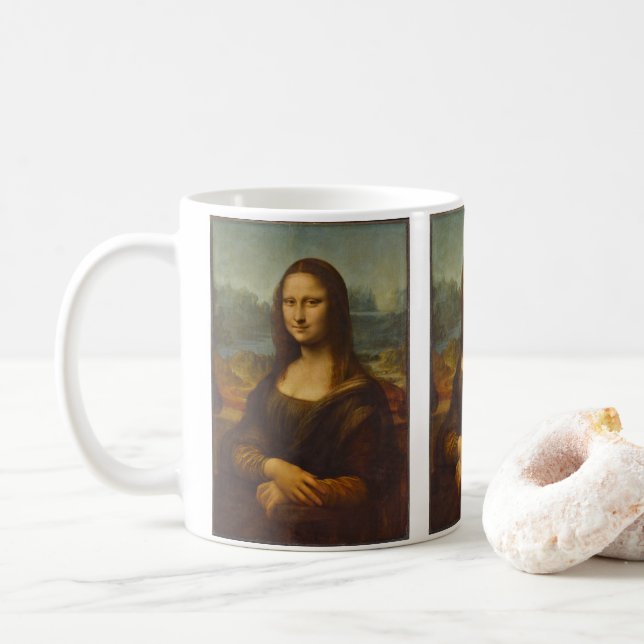 Mug La Joconde de Léonard de Vinci, Art de la Renaissa (Avec donut)
