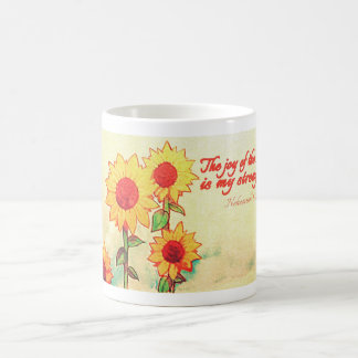 Mug 'La joie du Seigneur est ma force', tournesol