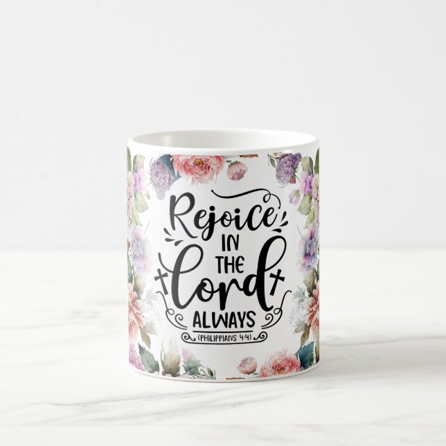 Mug La Joie Florale Dans Le Seigneur Toujours (Centre)