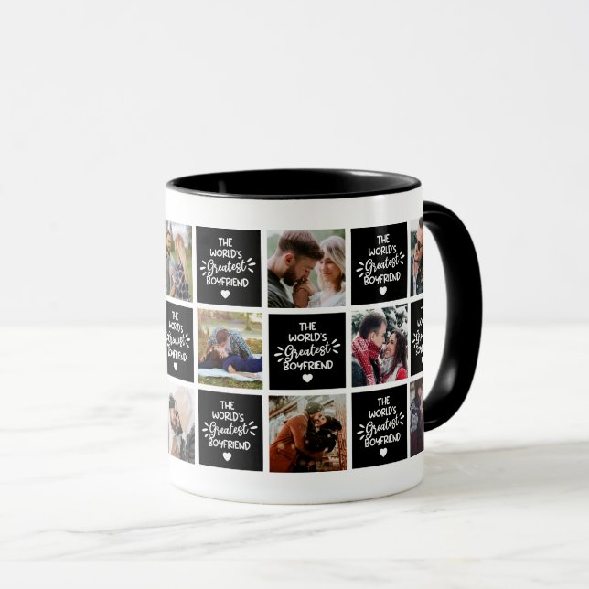 Mug La Journée des Valentines du meilleur petit ami du (Devant droit)