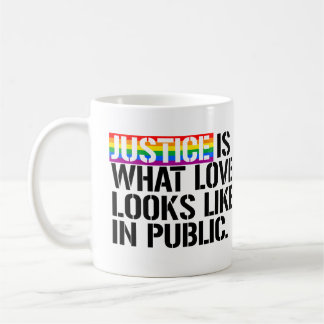 Mug La justice, c'est ce à quoi ressemble l'amour en p