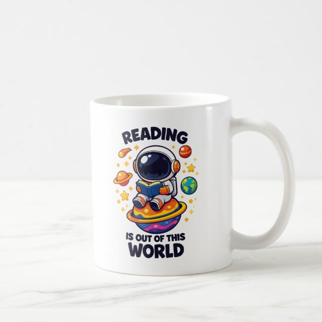 Mug La lecture est hors de ce monde (Droite)