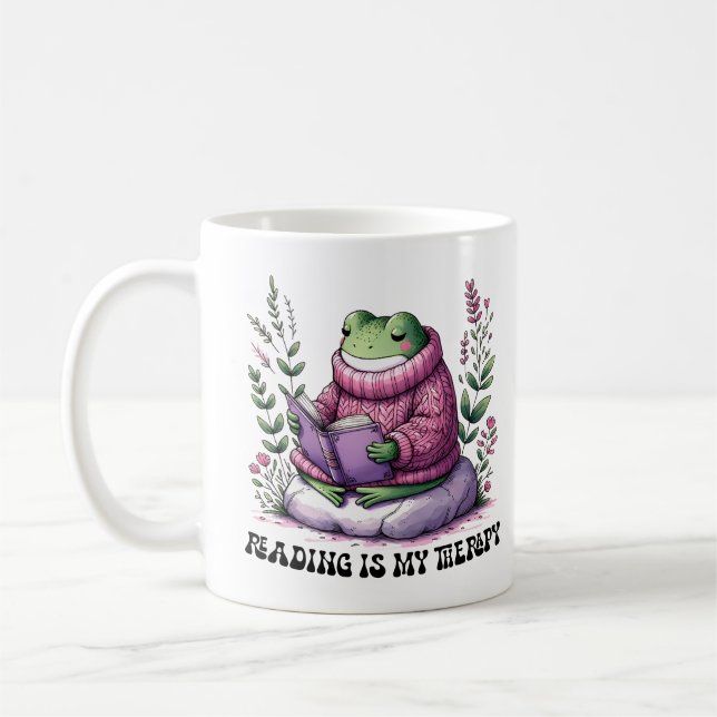 Mug La lecture est ma thérapie (Gauche)