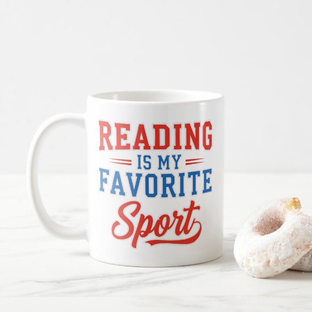 Mug La lecture est mon sport favori (Avec donut)
