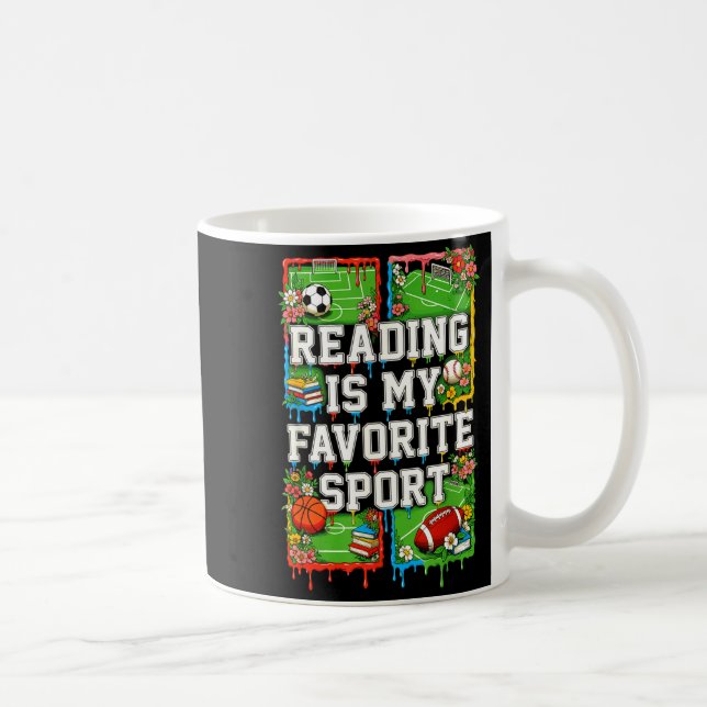 Mug La lecture est mon sport favori introverti drôle (Droite)