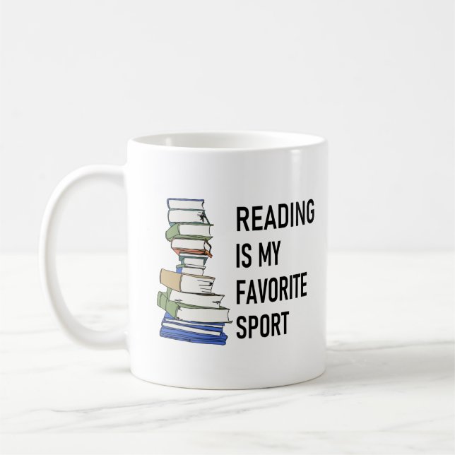 Mug La lecture est mon sport préféré (Gauche)