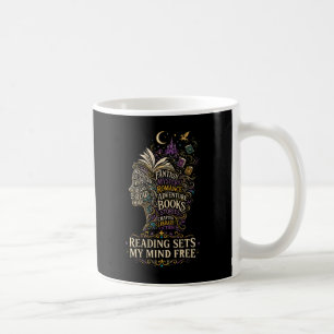 Mug La lecture libère mon esprit pour les amoureux des
