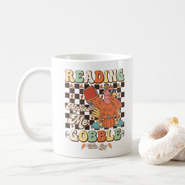 Mug La lecture me fait glousser de joie Thanksgiving C (Avec donut)