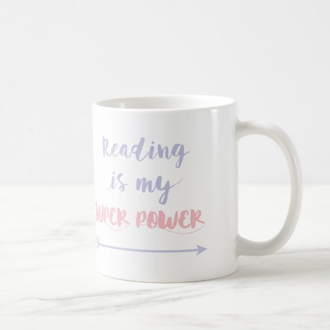 Mug La lecture personnalisable est mon super pouvoir (Droite)
