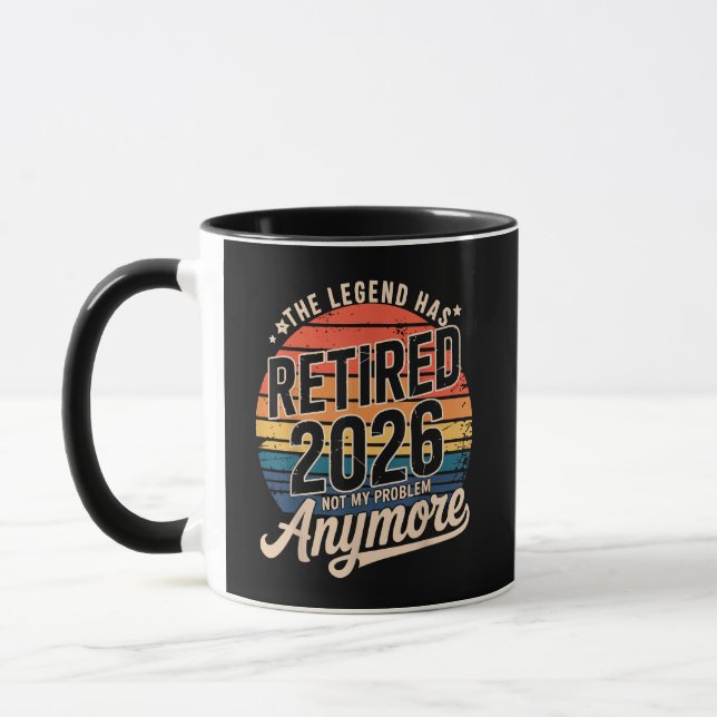 Mug La légende a pris sa retraite 2026 Ce n'est plus m (Gauche)