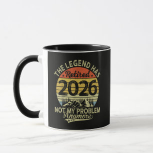 Mug La légende a pris sa retraite 2026 Pas mon problèm
