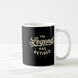 Mug La légende a pris sa retraite écriture vintage
