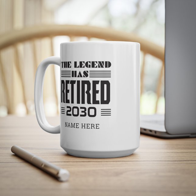 Mug La Légende A Retraité Retraite Personnalisée (Créateur téléchargé)