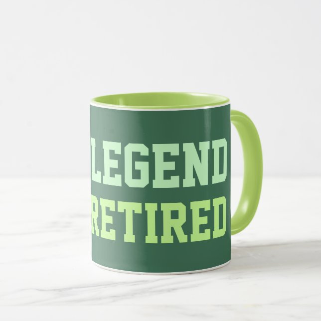 Mug La légende s'est retirée (Devant droit)
