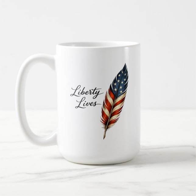 Mug La liberté vit dans la plume (Gauche)