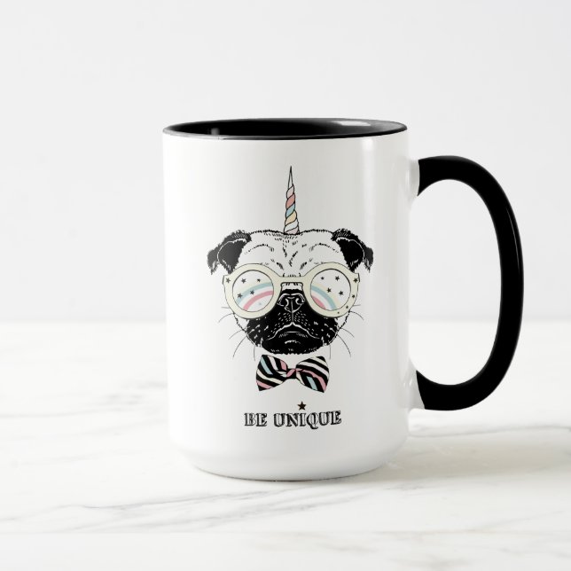 Mug La licorne de carlin | soit unique (Droite)