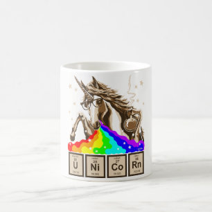 Mug La licorne de chimie vomit l'arc-en-ciel