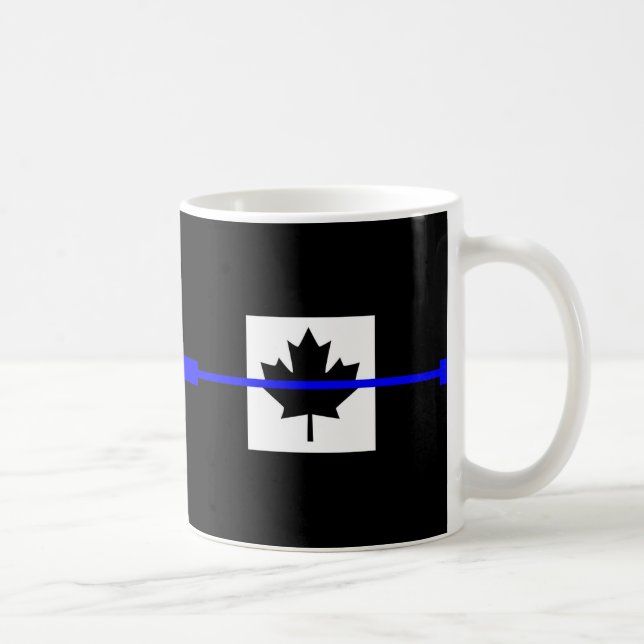 Mug La ligne bleue symbolique sur la feuille d'érable  (Droite)