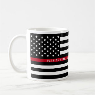Mug La ligne rouge mince drapeau de sapeur-pompier