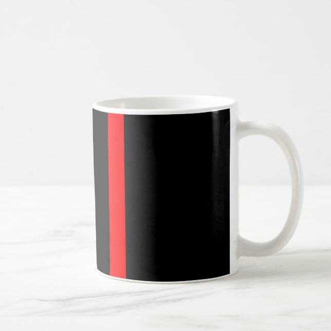 Mug La ligne rouge mince symbolique verticale sur a (Droite)
