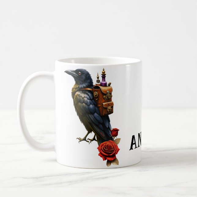 Mug La livraison mécanique du corbeau  (Gauche)