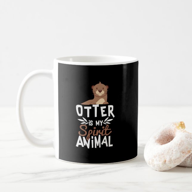 Mug La loutre mignonne est mon poster de animal (Avec donut)