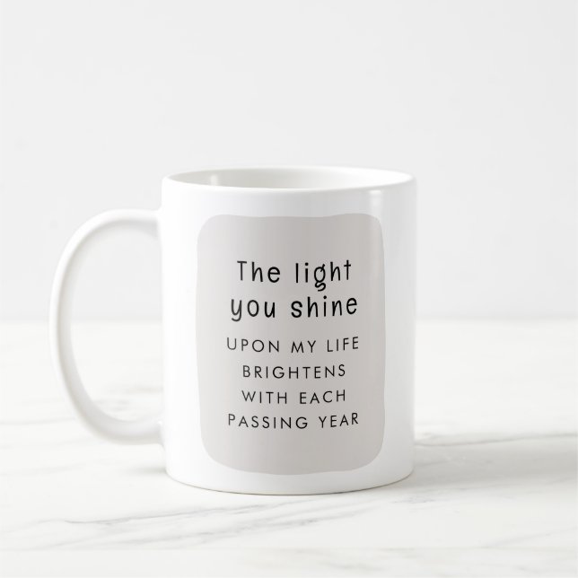 Mug La lumière que vous brille Noël personnalisé (Gauche)