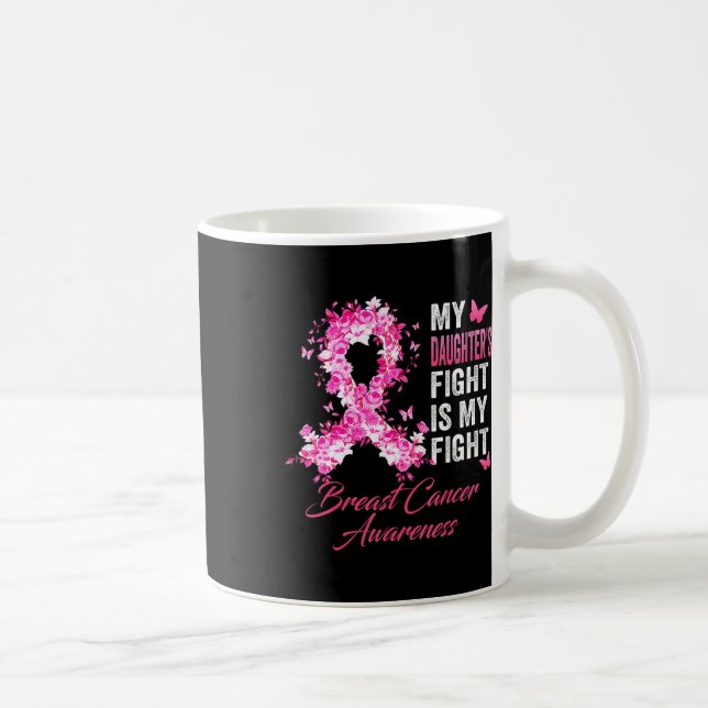 Mug La lutte de la fille est mon combat cancer du sein (Droite)