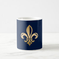 La luxueuse Gold Fleur de Lis Navy
