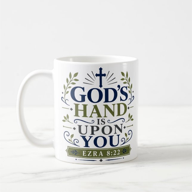 Mug La main de Dieu est sur vous Citation de l'Écritur (Gauche)