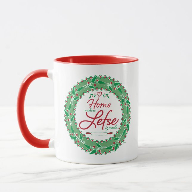 Mug La maison, c'est là où on fait du lefse ! (Gauche)