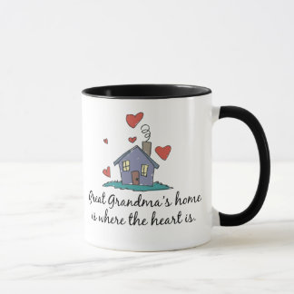 Mug La maison de la grande grand-maman est où le coeur