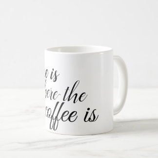 Mug La maison est l'endroit où se trouve le café