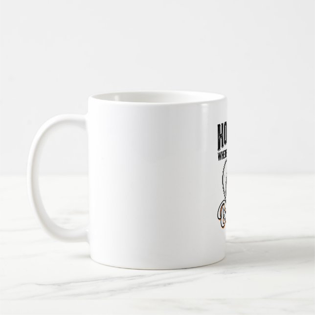 Mug La maison est où est mon Beagle Design de chien vi (Gauche)