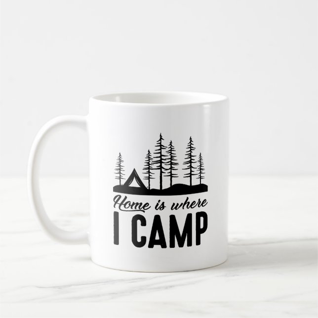 Mug La maison est où je campe (Gauche)