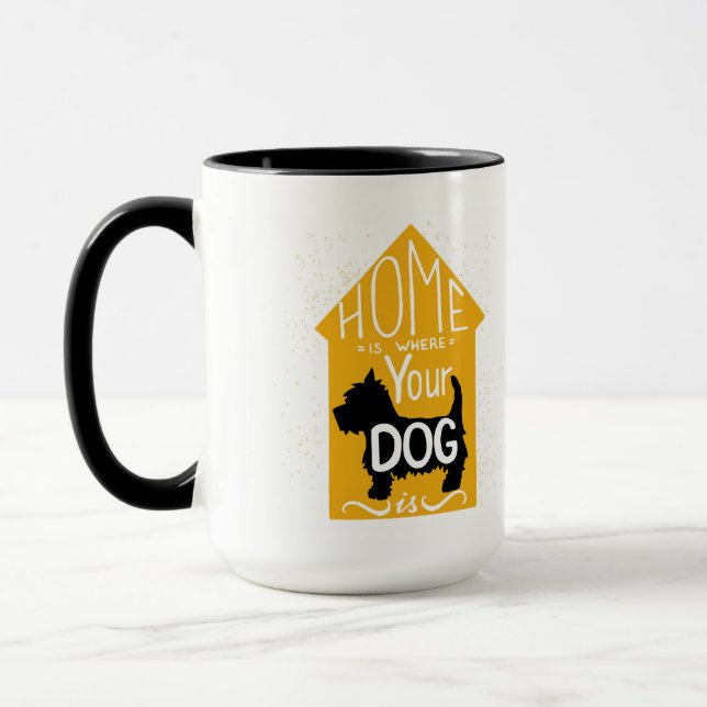 Mug La maison est où le chien est (Gauche)