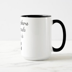 Mug La maison est où mon griffon de Bruxelles est