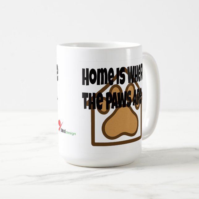 Mug La maison est où sont les pattes – Maison Empreint (Devant droit)