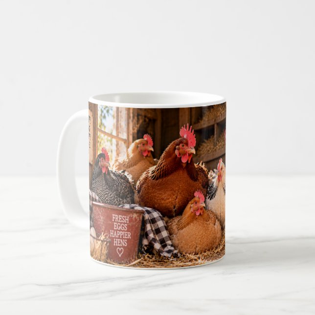 Mug La maison est où sont mes poules (Devant gauche)
