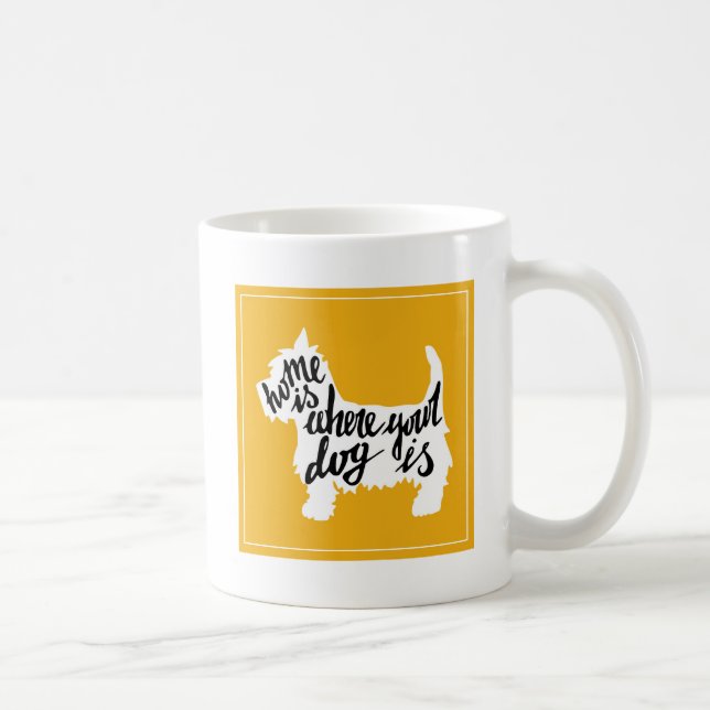 Mug La maison est où votre chien est (Droite)