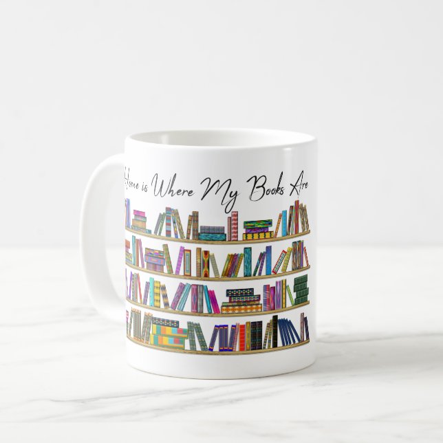 Mug La maison où sont mes livres (Devant gauche)