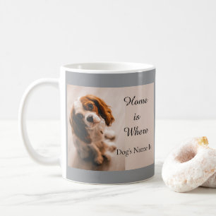 Mug La maison sur mesure est là où est le nom du chien