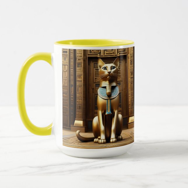Mug La Majesté intemporelle : Le chat Pharaon Égyptien (Gauche)