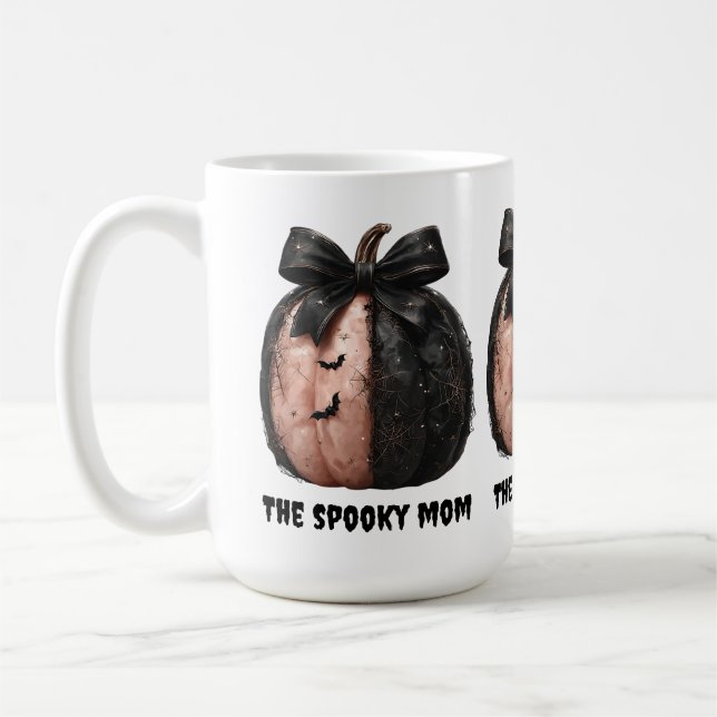 Mug La maman Éffrayante Citrouille d'Halloween (Gauche)