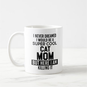 Mug La maman fraîche superbe de chat cite le cadeau