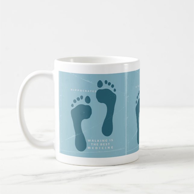 Mug La marche est le meilleur médicament citation d'Hi (Gauche)