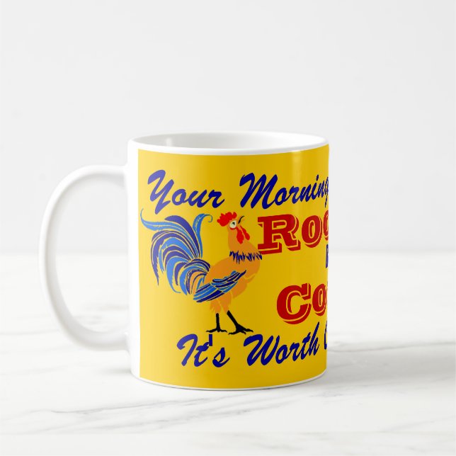 Mug La marque vintage de coq d'annonce de café de (Gauche)