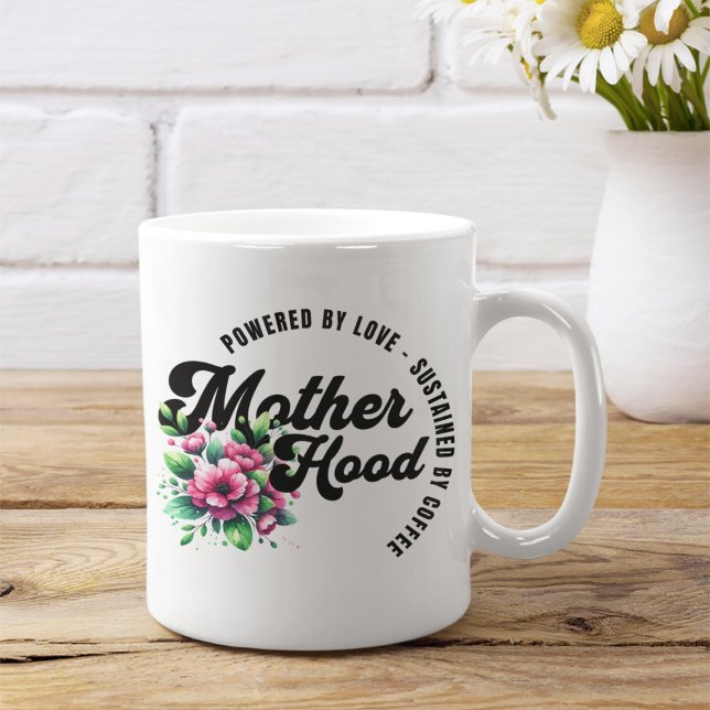 Mug La maternité alimentée par l'amour (Créateur téléchargé)