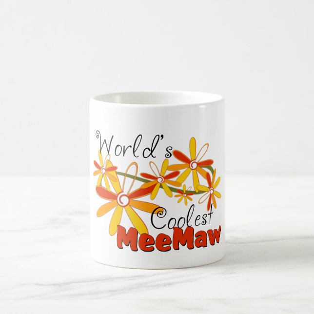 Mug La Meemaw la plus cool du monde floral (Centre)